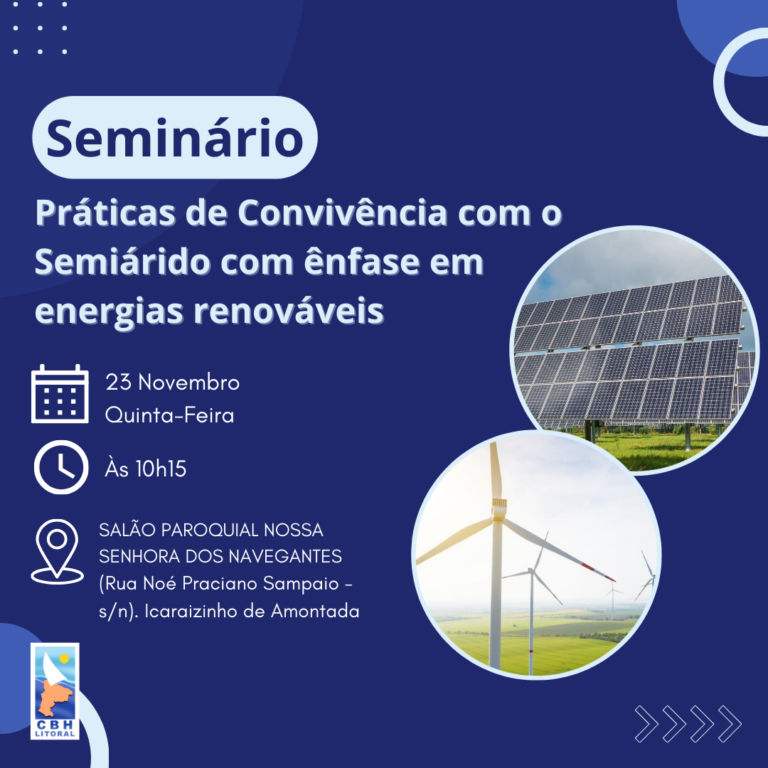 Comitê do Litoral promove capacitação sobre Práticas deConvivência com o Semiárido com ênfase em energias renováveis